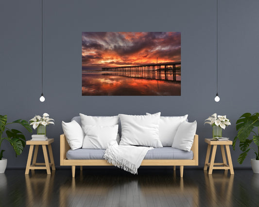 Cayucos Pier On Fire