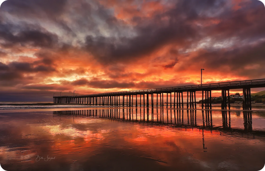 Cayucos Pier On Fire