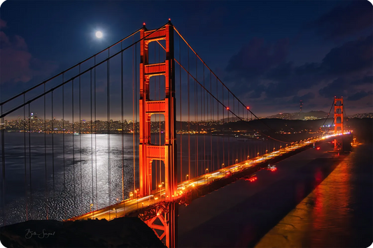 Golden Gate Bridge At Night